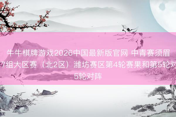 牛牛棋牌游戏2026中国最新版官网 中青赛须眉U17组大区赛（北2区）潍坊赛区第4轮赛果和第5轮对阵